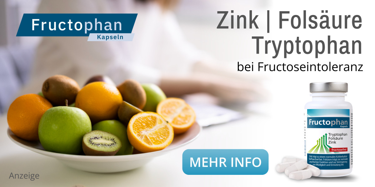Fructophan ZInk-Folsäure-Tryptophan Kapseln bei Fructoseintoleranz